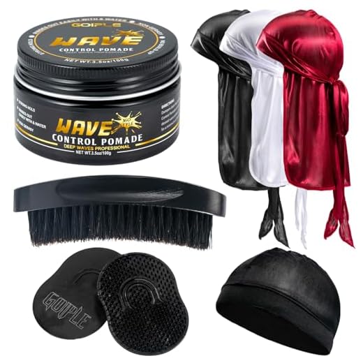360 Wave Pomade Salbe für Männer, starker Halt, leicht zu waschen, 360 Wellen, welliges Fett für Männer