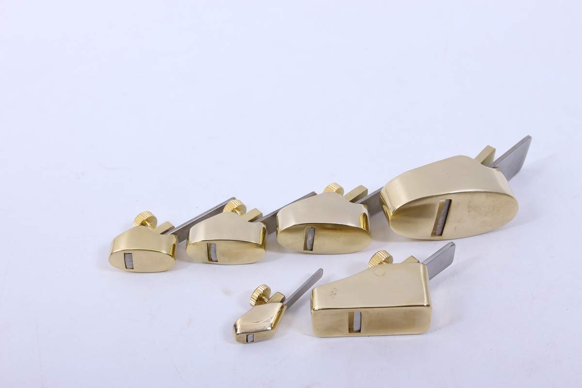 Lot de 6 outils de fabrication de violon – Mini rabots en laiton, outil à fond convexe, lame en acier et couteau de coupe