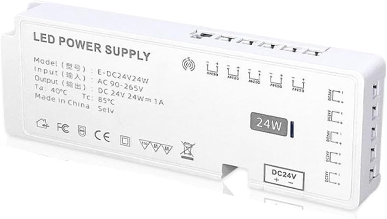 LED Cabinet Light with Power Transformer Input 110V-240V to 12V24V-36W 60W 100W Input Wide Voltage(24V100W)