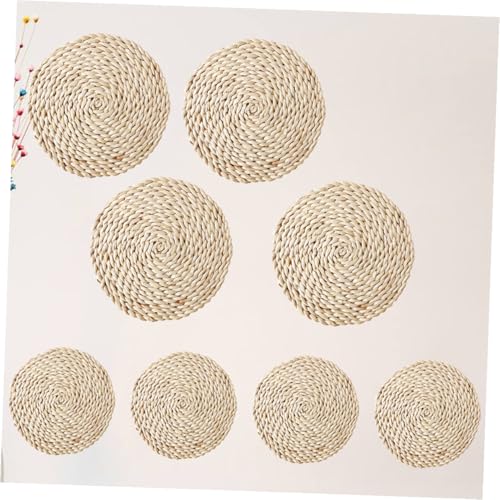 Set Table Paille Tressée Naturel UKCOCO pour Repas Conviviaux - 3