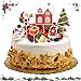 Navidad Toppers para Tartas, Adornos de cupcake Navideños, 6 Pcs Decoración Cupcakes Navidad, Santa Cake Topper, Navidad Cupcake Toppers para decoraciones de bodas o fiestas de Cumpleaños(A)
