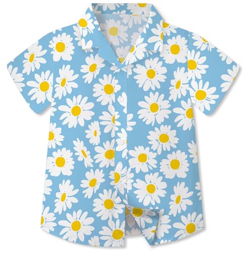 Image of Betusline Girls' and Womens' Hawaiian Shirt Blouse Button Down Beach Shirts