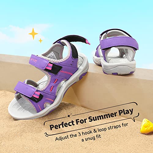 Dream Pairs Unisex-Child 170891_K Fashion Athletic Sandal Purple Fuchsia Lt.grey - 9 Toddler #TOP4