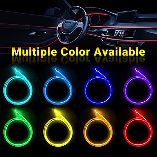 Car Interior Led Strip Light Multicolor 16 Million Colors - Ambiant Lighting For Car 4 In 1 Car Strip Light 19.6Ft Fiber Optic Led Lights For Car Sound Active Function Wireless App Control #TOP2