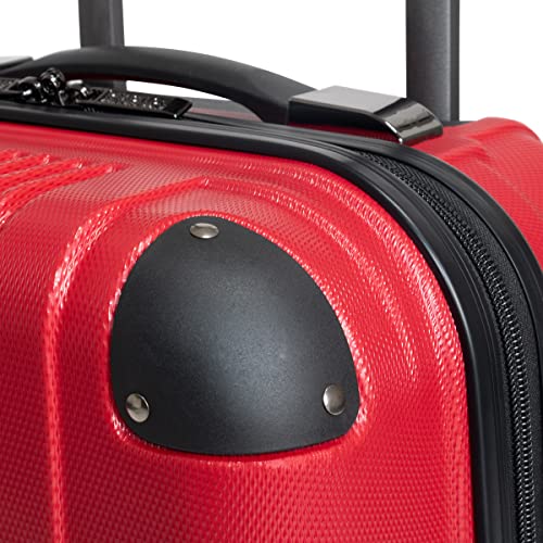 Kenneth Cole Out Of Bounds Lightweight Durable Hardshell 4-Wheel Spinner Cabin Size Travel Suitcase, Scarlet Red, 20-Inch Carry On #TOP3