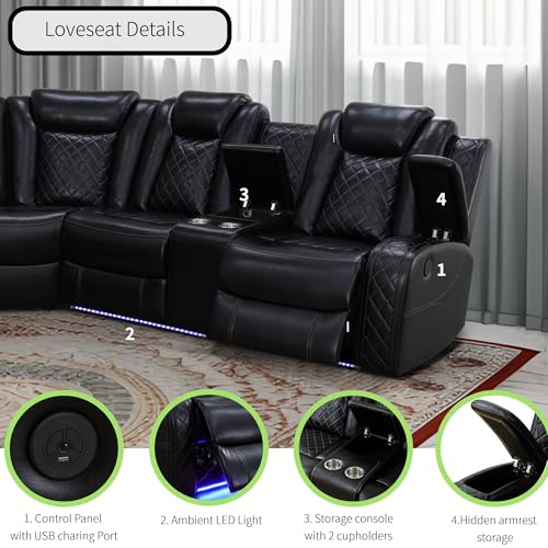 Power Recliner Sectional + Chair
