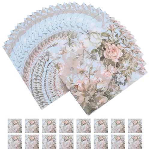 Servilletas de papel con diseño floral vistoso, paquete de 5 y alta absorción para el hogar