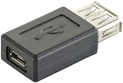 auvisio USB MicroUSB Adapter: USB-2.0-Adapter von USB-A-Buchse zu Micro-USB-B-Buchse (Handy USB Konverter Adapter, Micro Buchse auf Stecker, Verbinder)