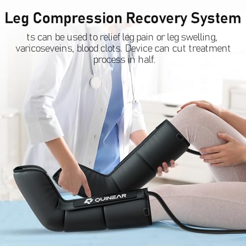 QUINEAR Leg Recovery System for Athletes, Recovery Boots, Leg Compression Massager for Circulation and Pain Relief - Time Adjustable(FSA or HSA Approved) - Image 4