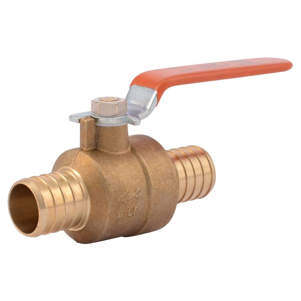 SharkBite1 Inch Crimp Ball Valve, Brass Plumbing Fitting, PEX Pipe, PE-RT, 22463LFA