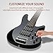 Ktaxon 5 String Electric Bass Guitar, Full Size Standard Right Handed Rosewood Fretboard Bass Kit with Gig Bag Strap Cable Wrench Tool (Upgraded Black)