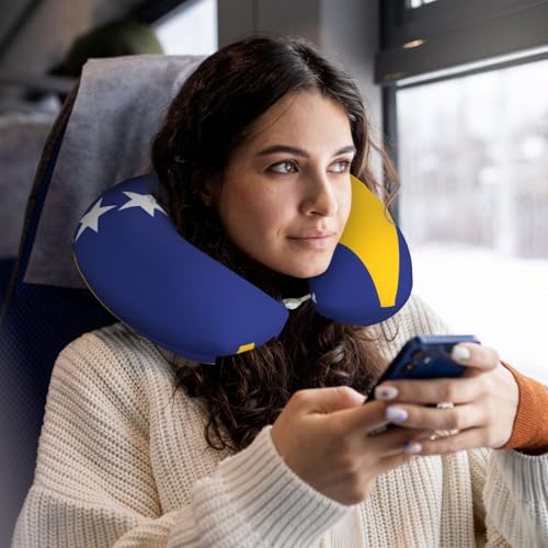 Almohada de viaje espuma viscoelástica U cómoda miniatura 5