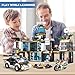 HOGOKIDS City Police Station Building Set - 1261 PCS Police Building Blocks Toys with Helicopter Motorcycle and 2 Cars, STEM Police Construction Playset for Kids Boys Girls Aged 8 9 10 11 12+