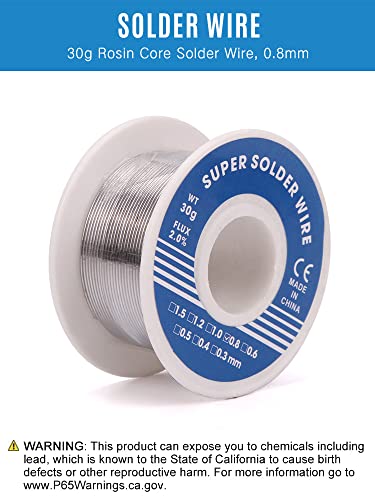 Ldk Soldering Iron Kit, 30G Solder, Solder Paste, Heavy Duty Holder, Cleaning Sponge, 5Pcs Replacement Tips, Electric 60W 110V Adjustable Temperature Soldering Gun Welding Tools #TOP2