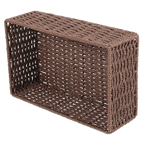 GAROZATION Storage Basket Paper Rope Organizer Large Decorative Bin for Home Office