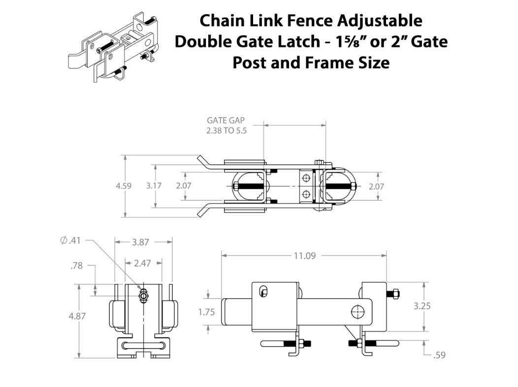 Besga Chain Link Fence Lock Double Gate Latch Residential Latch for 1 Besga Chain Link Fence Lock Double Gate Latch Residential Latch for 1