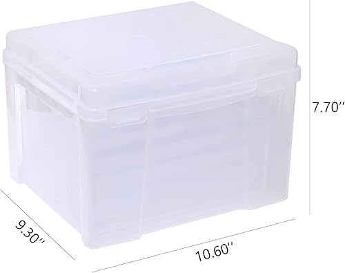 Miniatura 2 de Caja organizadora y almacenamiento de tarjetas de felicitación con 6 divisores ajustables para fotos de cumpleaños, manualidades, álbumes de