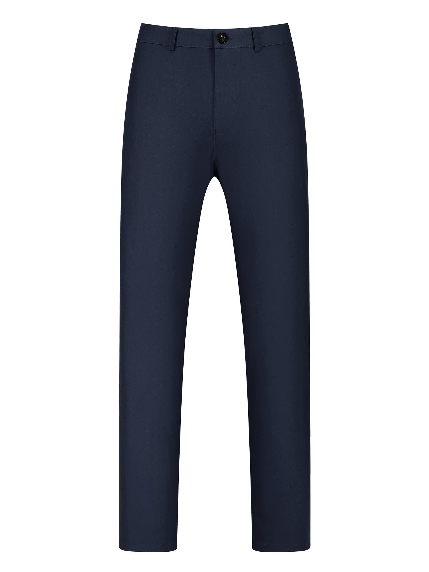 Lars Amadeus Dress Pants for Men's Big and Tall Flat Front Business Office Chino Trousers