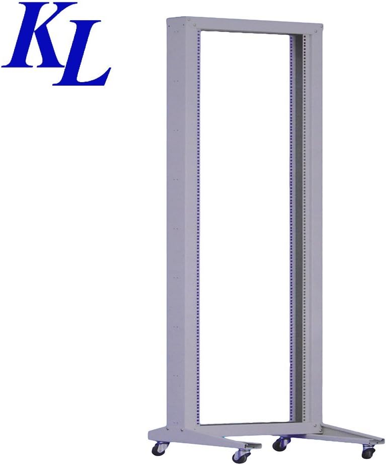 Open Frame 19" 42U 600x600 2-Post Network Server Relay Rack Rolling with Casters