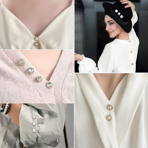 Brooches and Pins for Women, Brooch Pins Cover Up Buttons Safety Pins for Clothes, Fashion Charms for Socks, Pearl Brooches Pins for Sock Scarf Shawl Hat Pins Accessories Pant Waist Tightener