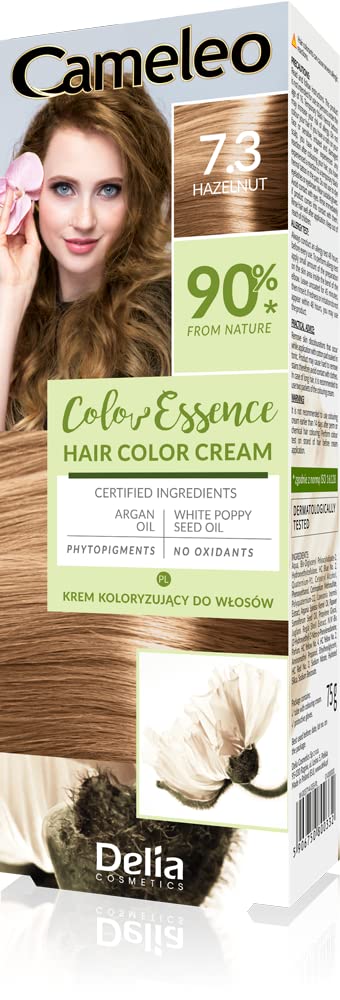 Cameleo - Color Essence - Hair Color Cream - Hazelnut - Colouring Tone- On-Tone - Effect up to 8 Washes - Natural Colour - Colour Refreshment - Nourishing - White Poppy, Argan Oils - 75g