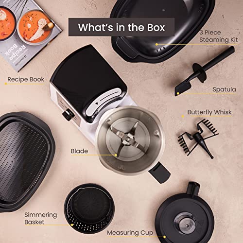 Smart All-in-1 Multi-Cooker, 10+ Cooking Functions, Built-in Scale, Guided Recipes, Steam, Cook, Knead, Bluetooth App Connectivity, 2.3 QT, White