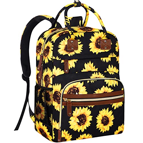 Image of Diaper Backpack Tote Large Capacity, Baby Bag with Insulated Pockets Multifunctional Diaper Bags For Baby Girl Boy Women Waterproof Bags Mama Maternity Bag Sunflower