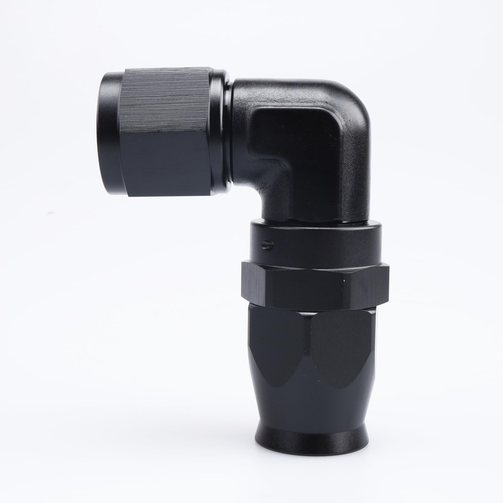 AN-10 90 Degree Swivel Fitting Adapter - Black, For Fuel, Oil & Gas Lines 2 thumbnail image