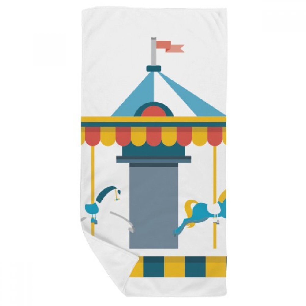 Gant de toilette doux fini la peau irritée serviette multicolore carrousel 35x70cm