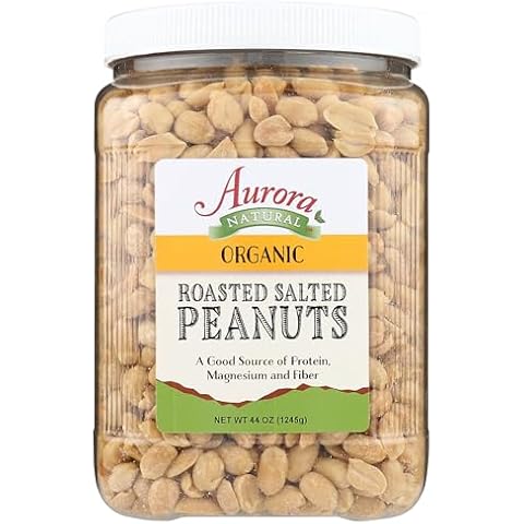 AURORA PRODUCTS Organic Roasted & Salted Peanuts, 44 OZ Cover