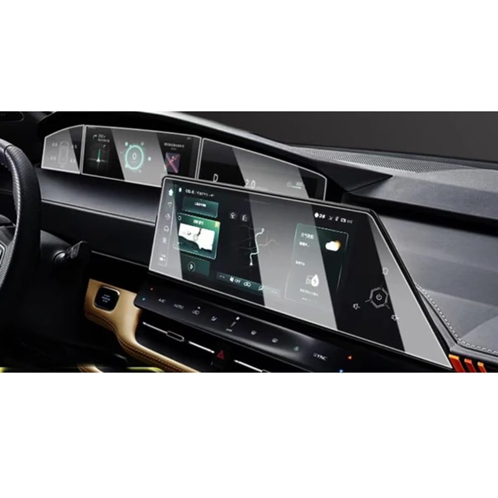 Rufutle Screen Protector for Changan UNI-K 2021, Car 12.3 Inch GPS Navigation and Dashboard Tempered Glass Screen Protector