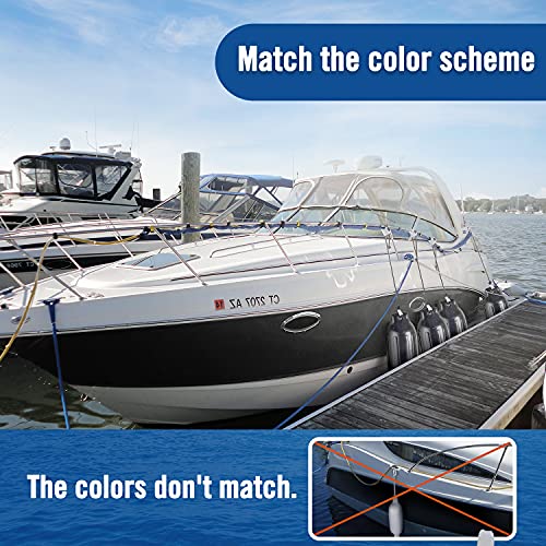 Image of Affordura Boat Fender 4 Pack Boat Bumpers Fenders with 4 Ropes