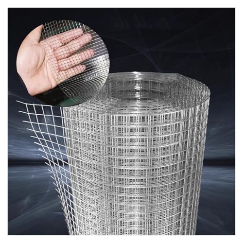 YDHSIKK Rollos de Tela metálica soldada, Malla de Alambre de Acero Inoxidable 304, 6 x 6 mm, 0,55 mm, Color Plateado, Varios tamaños(31.5inx26.4ft)