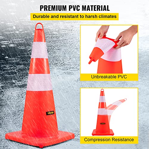 Vevor AQZYCQHSB2812UQM3 Safety Cones, 12 X 28 Inch Traffic Cones thumb #2