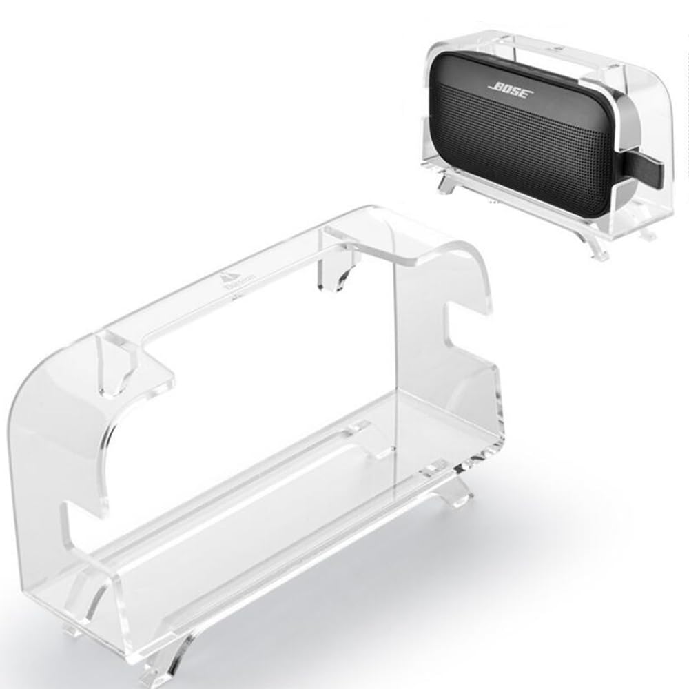 Coyktonty Speaker Stand for Bose SoundLink Flex Wireless Portable Bluetooth Speaker Mount Desktop Stand Holder (Transparent)