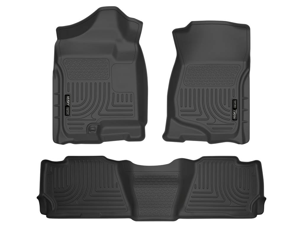 Weatherbeater Floor Mats | Fits 2007-2014 Cadillac Escalade, Chevrolet Tahoe & GMC Yukon | Front & 2nd Row, 3-pc Black - 98251