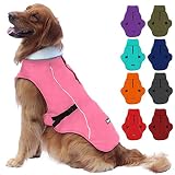 EMUST Winter Dog Jacket, Windproof Dog Apparel for Cold Weather, Reflective Winter Coats for Dogs, W
