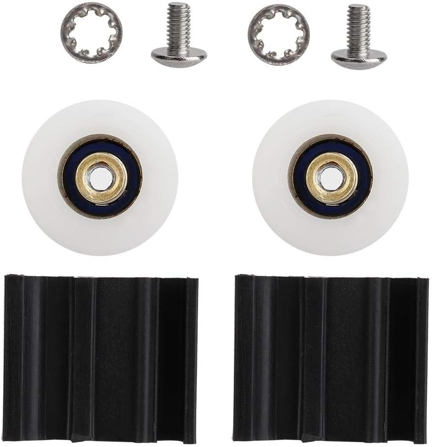 SPARES2GO Greenhouse Sliding Door Wheel Roller Kit (2 x 28mm Nylon