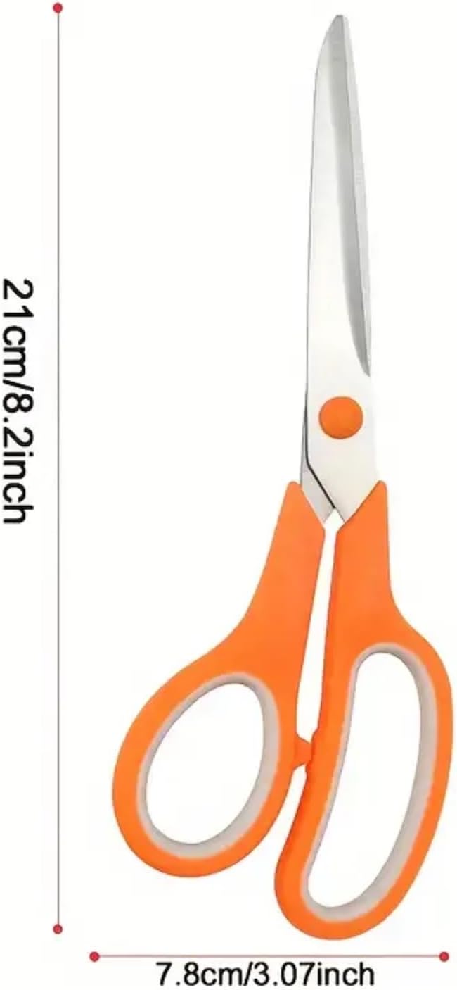 Scissors Bulk Set of 5-Pack, 8" Multipurpose Sharp Sewing Craft Fabric shears for Office Home High/Middle School Student Office Teacher