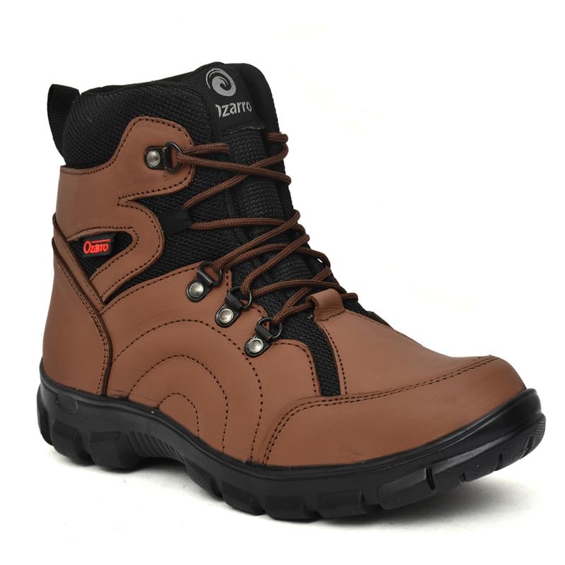 Ozarro Brown Genuine Leather Steel Toe Safety Shoe (NW4422) (B0CJMWYDRM) Amazon Price History, Amazon Price Tracker
