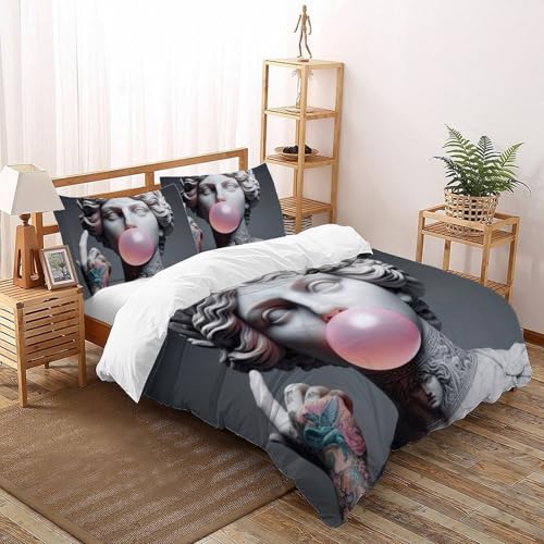 Housse de couette Super King 260x220 microfine haute densité imprimé 3D - 2