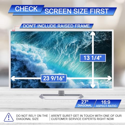Image of [2 Pack] Privacy Screen for Computer Monitor 27 Inch 16:9 Aspect Ratio | Monitor Privacy Filter Anti-Glare, Anti-Blue Light & Anti-Spy ,Removable Anti-Scratch Screen Protector for 27-Inch Monitors
