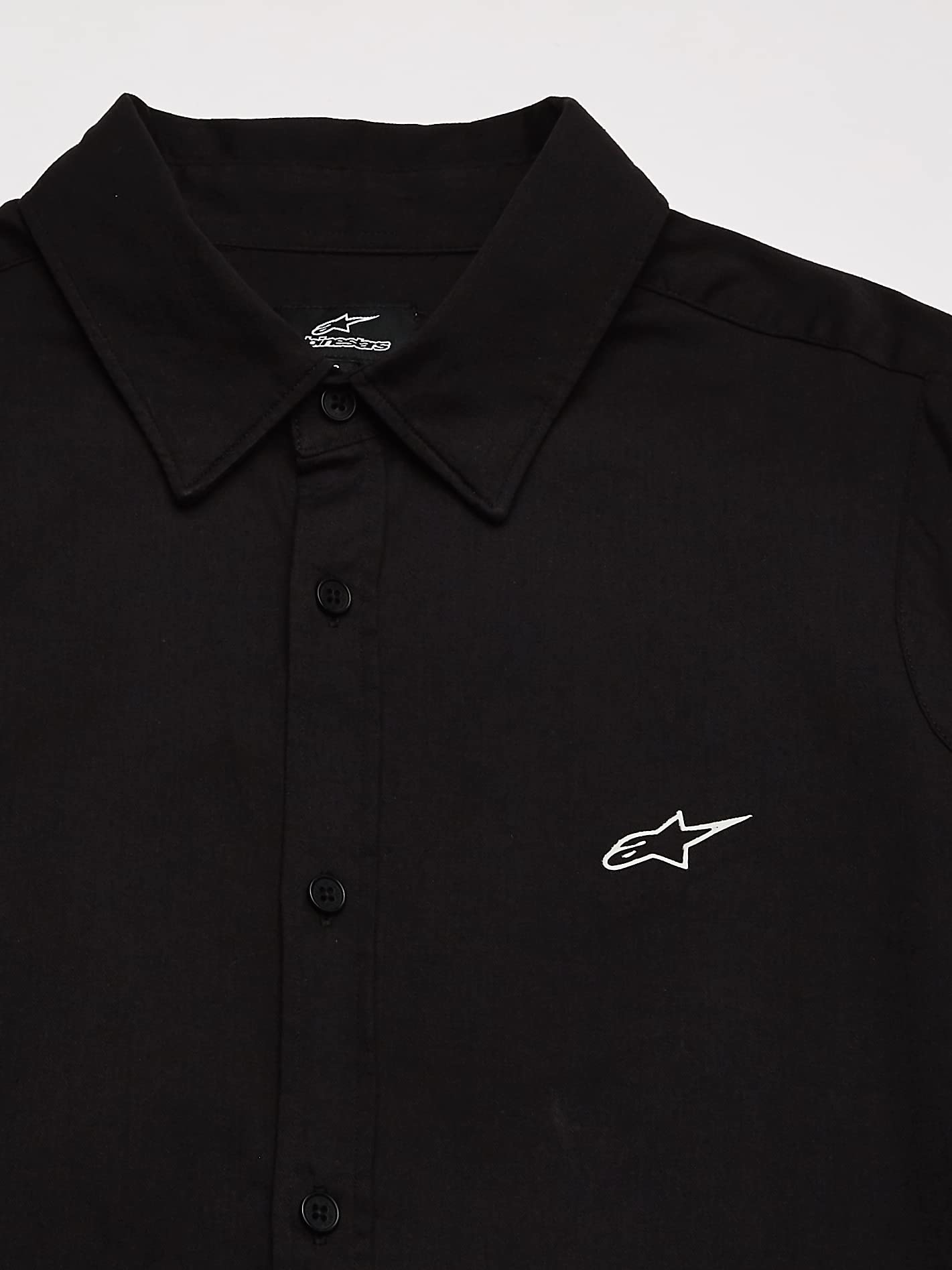 Alpinestars t-shirt manica lunga, 98% cotone, fit classico Shirt, Uomo, Ambition Ii Shirt Black, S