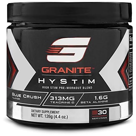 Granite Supplements Pre-Workout Powder HyStim Cherry Lime for Strength, Energy, and Endurance | Includes Caffeine, Theobromine, Hyperzine A, Theacrine, and N-Phenethyldimethylamine (Cherry Lime) Cover
