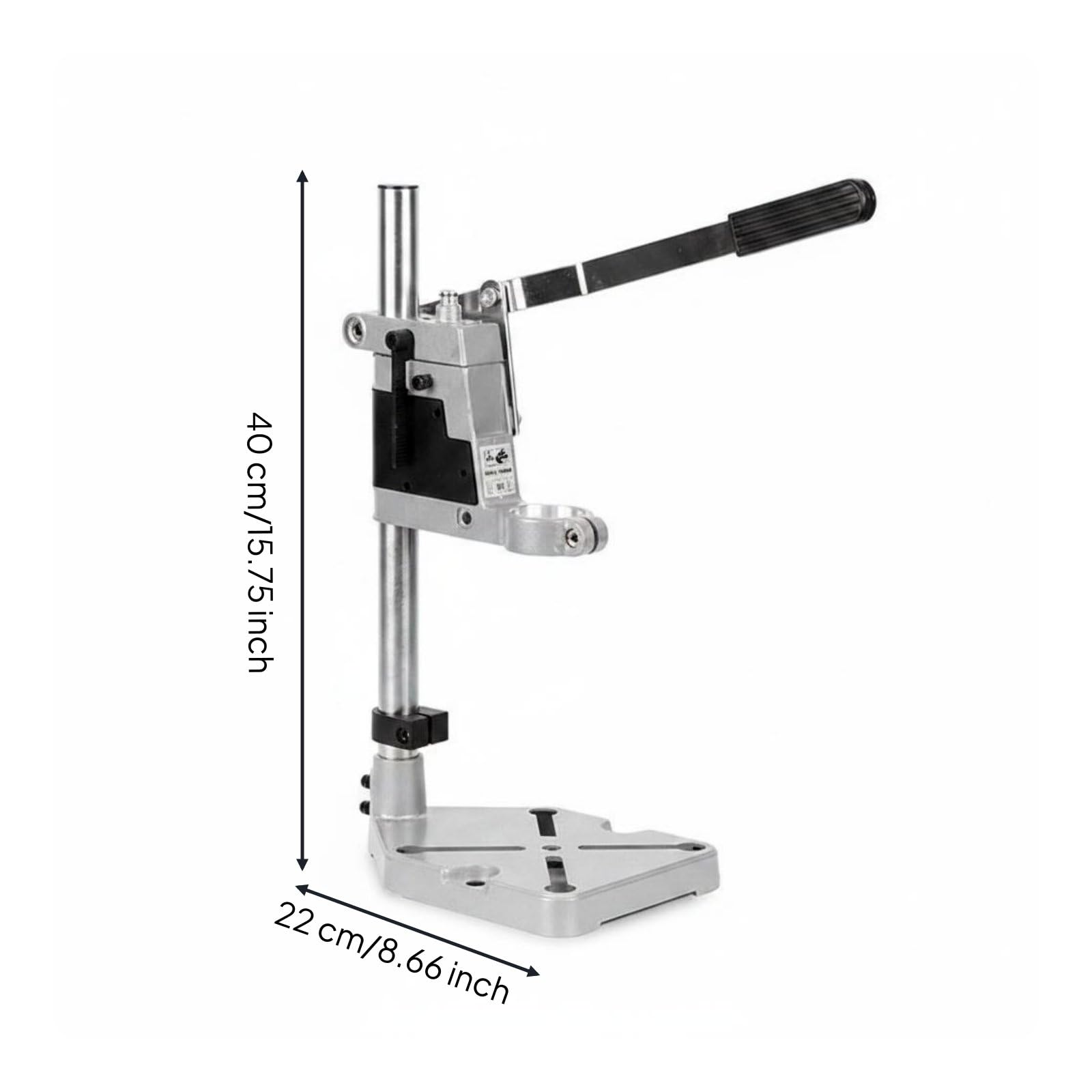 Qianly Supporto Trapano Base Supporto Colonna Trapano Staffa Trapano Struttura in Metallo per Controllo Regolare E Fori Puliti Adatta per Conversione da, Single Hole Stand