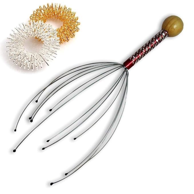 Scalp Massage Machine Head Massager Scalp 12 Fingers Head Scratcher For Head Massage Body Relaxing Hair Massage-Pack of 1 Scalp Massage Machine Head Massager Scalp 12 Fingers Head Scratcher For Head Massage Body Relaxing Hair Massage-Pack of 1