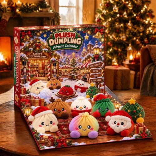 Christmas Plush Dumpling Advent Calendar 2026, 24 Days Countdown Calendar, Festive Holiday Gift Adults - image 4