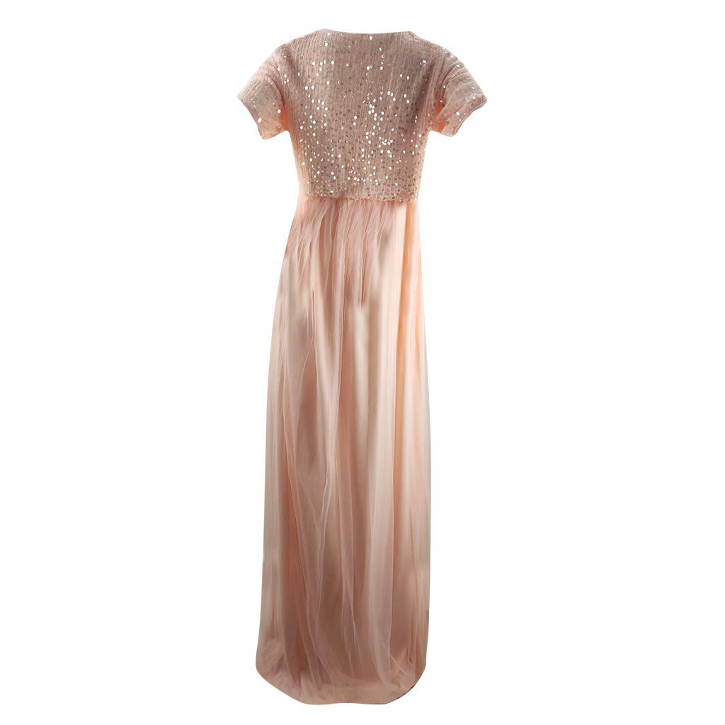 Robe Longue Femmes Enceintes Maternité Photographie Props Manches Courtes Robe Solide À Paillettes Maxi Robe de Plage Robe Grossesse Shooting Photo Soirée Ceremonie Mariage