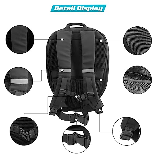 Image of Vagary LED Backpack Laptop Bag Motorcycle Riding Backpack With Hard Shell Travel Bag LED Motorbike Luggage Bags High-Capacity Helmet, Waterproof Backpack Laptop Bag With Programmable Screen
