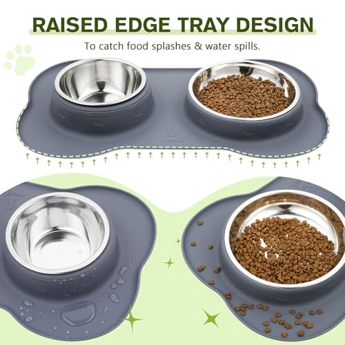 Pecute Ciotola per Gatti 3 in 1, Ciotola per Cani